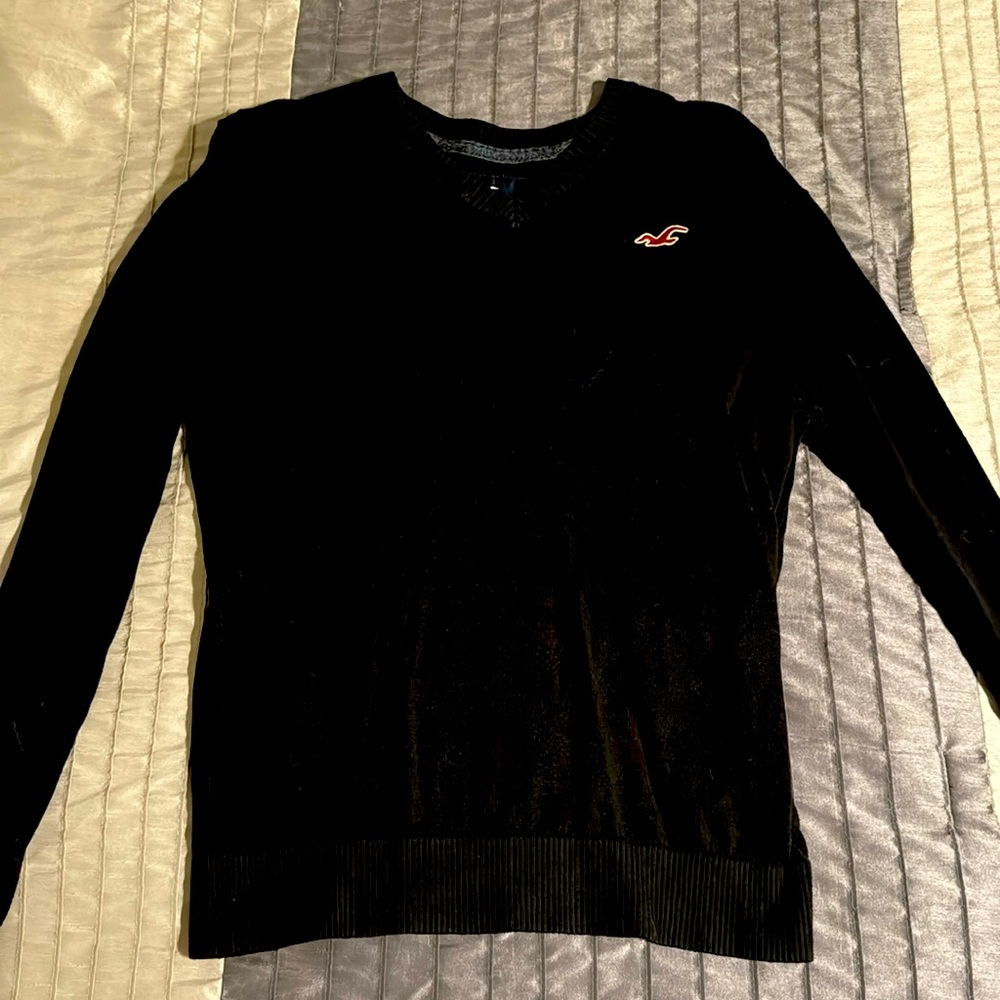 Long sleeve, Hollister, V-neck black